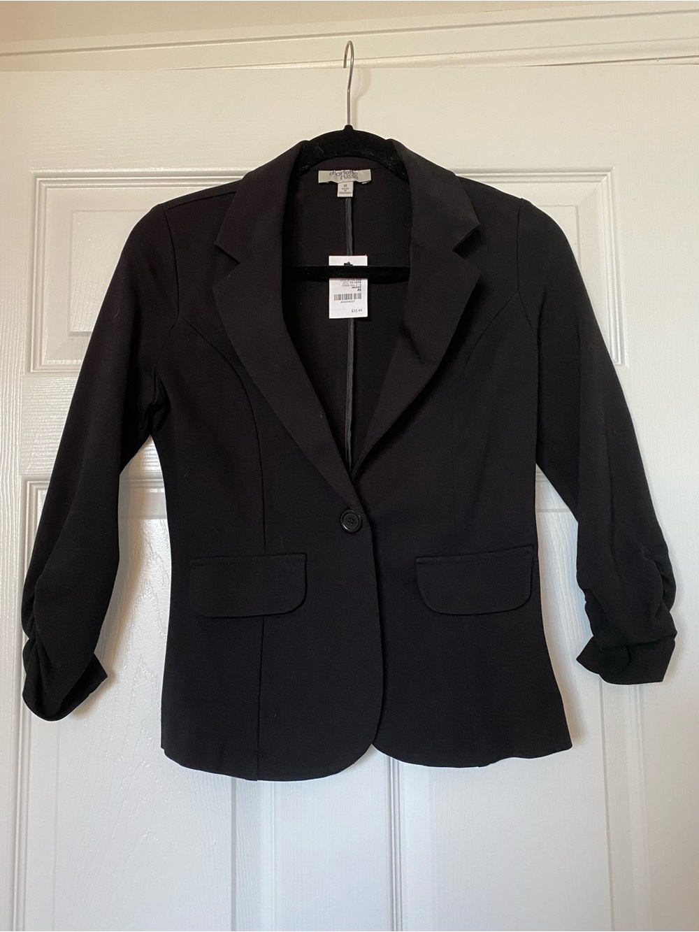Charlotte Russe Black Single-Button Tailored Blazer